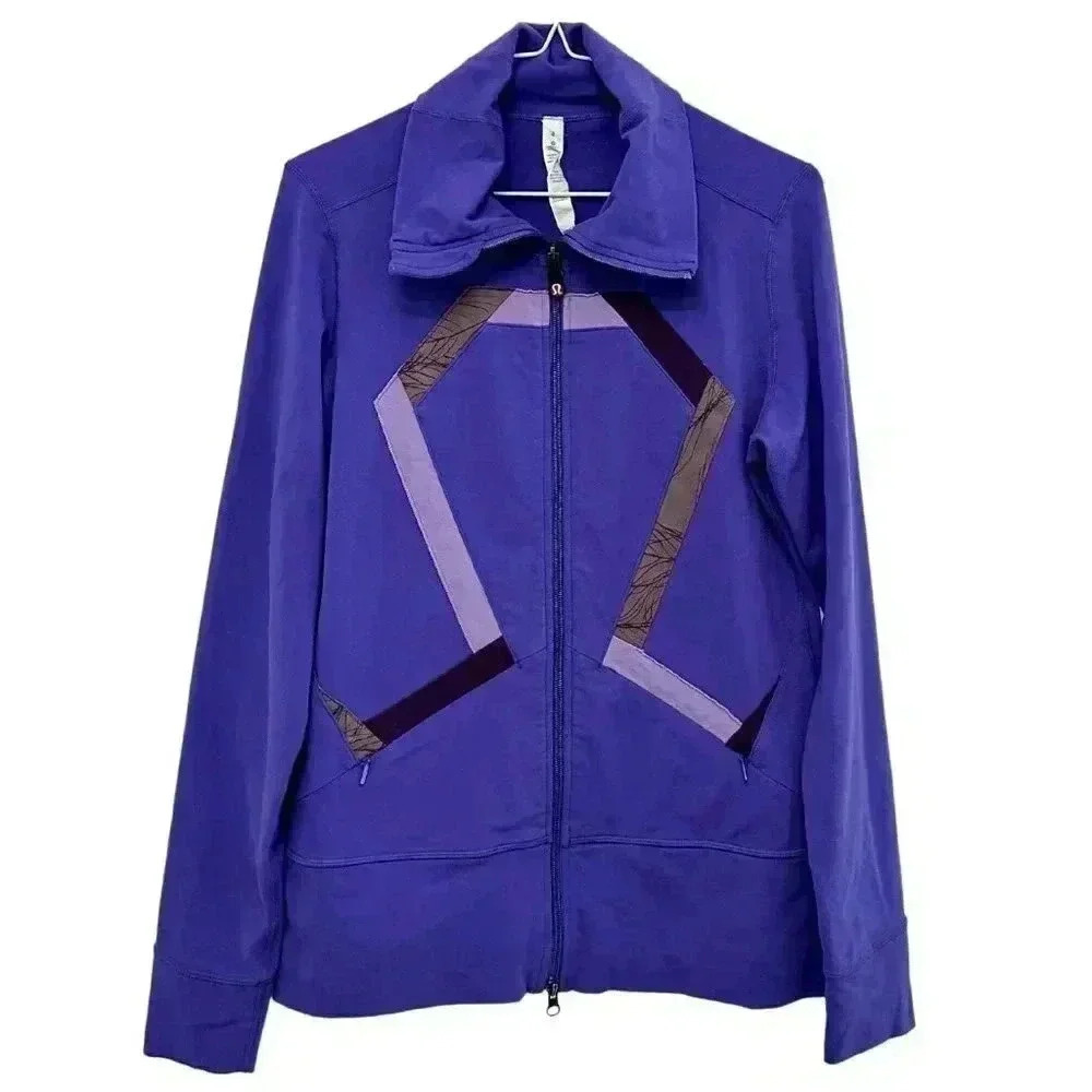 Lululemon Origami Stride Full Zip Jacket Purple Women's  Size 8